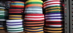 Multi Color Trim Striped Ribbon Band Sports Costume Cheerleader Accessories