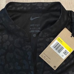 Nike Dri-FIT Victory Womens Golf Polo Animal Print Black Sleeveless Shirt NWT