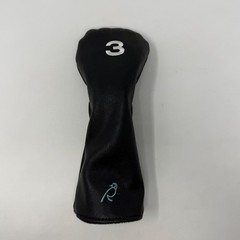 Robin Golf 3 Fairway Wood Headcover Black Faux Leather Teal Bird Logo Junior