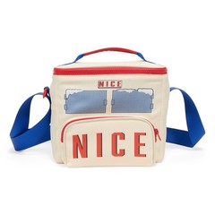 YOULY Throwback 6-Can Insulated Cooler Lunch Bag NICE Retro Red White Blue New