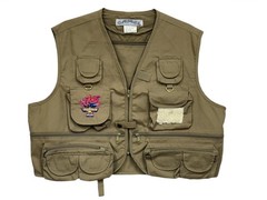 VTG Joe Camel Fish & Game Club Fishing Vest Tan (One Size) NWOT