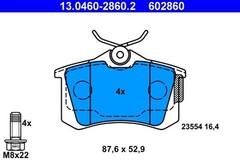 Brake pad set disc brake ATE 13.0460-2860.2 (1set-1pc)