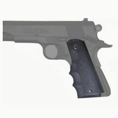 Hogue Rubber Grip 1911 Government Model Finger Grooves Black 45000