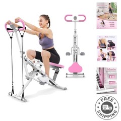 Space-Saving Home Squat Machine with 4 Resistance Bands – Easy & Effective