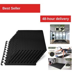 ProsourceFit Exercise Puzzle Mat ½-inch EVA Foam Tiles for Home Gym