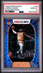 2020 Panini Hoops LeBron James Blue Explosion /59 PSA 10 Los Angeles Lakers