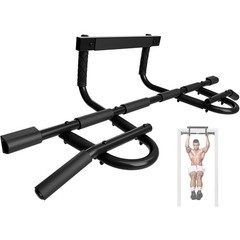 Yes4Alll Doorway Mount Pull Up Bar for Home Exercise, Supports 300 Lb, Black
