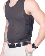 Concealed Carry Mesh Tank Top Gun Holster CCW Tactical Compression Spandex Shirt
