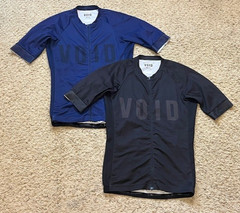 Void Men’s Blue Black Short Sleeve Full Zip Cycling Jersey Lot Size Medium M EUC