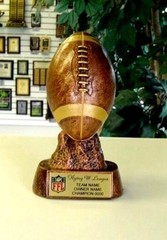 FANTASY FOOTBALL BRONZE COLOR RESIN AWARD TROPHY FREE LETTERING M*RFMP420B^