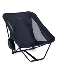 Low Ultralight Compact Camping Folding Chair Side Pocket Carry Bag Black Seat