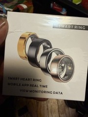 Smart Ring Activity Tracker Bluetooth App Monitoring Up to 7 Days Gold/Black