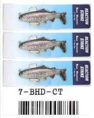 (3) Reaction Strike 7″ Fast Fall Bass Harasser Swimbait Lot 7-BHD-CT Calif Trout