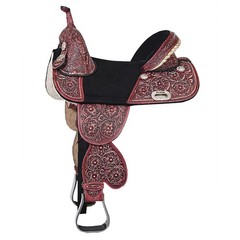 HILASON Western Horse Treeless Trail Barrel Saddle American Leather | for Horses