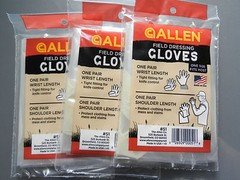 Allen Field Dressing Gloves; 3 Packs; 6 Pairs Total; One Size Fits Most; #51