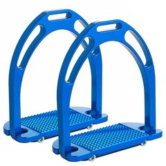 Jin Stirrups Lightweight Aluminum Horse Riding Safety Stirrups 4.75» Blue