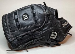 WILSON A500 12-1/2” BLACK A0502BB125XX LHT BASEBALL SOFTBALL GLOVE- BASKET WEB