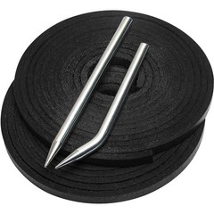 Softball Baseball Glove Lace, Mitt Lace Repair Kit Includes 2 Leather Black