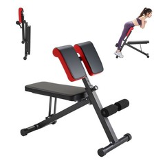 Uimoso Adjustable Foldable Roman Chair for Back Extensions and Home Workouts