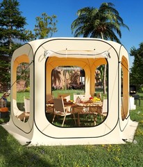 12×12 Ft Outdoor Pop Up Screen Tent, 6-8 Person Instant Tentrson for All-Weather