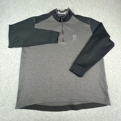 Nike Golf Tour Performance Pullover Men Size XL Black Gray 1/4 Zip TPC Sawgrass