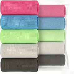 5 Pack Cooling Towels, 40 Inches X 12 Inches, Breathable Soft Chilly Microfiber
