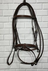 SmartPak Harwich Raised Padded English Bridle w/ Rubber Grip Reins – Oversize
