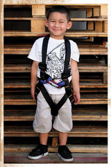 Full Body Harness Black, Warrior Kids, KH-201A-C-BLK