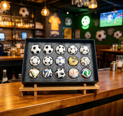 2026 Soccer Cup Souvenir 15 Mini Soccer Balls Set Elegant Display Gift Box