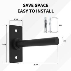 Wall Mounted Weight Plate Holder for 1in & 2in Plates, Home Gym Storage Rack