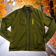 Vtg NIKE Storm-FIT Windbreaker Jacket Sz Men XL Green Trail Running Zip Pockets