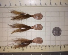 3/8 Oz tan & brown saltwater Wobble Flats Jig 3 each bonefish redfish flats jig