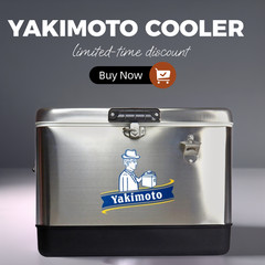 Yakimoto 54Qt Large Capacity Stainless Steel Cooler，Durable and Easy to Clean