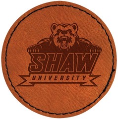 Shaw University Bears Offic. Lic. 2.5×2.5 Circular Leatherette Patch