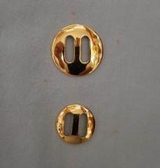 Round SLOTTED Jewelers Bronze Conchos NOT Engraved — 2 Sizes Available