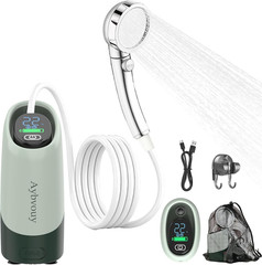 Portable Shower for Camping, 6000Mah Rechargeable Electric Outdoor Camping Showe