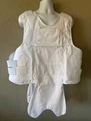 SECOND CHANCE Male Concealable Armor Carrier Spa2 L 2515-2016 White Poly/Cotton