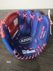 Wilson A200 All Position T-Ball 10 Inch Glove Red And Blue 2-6 Year Olds