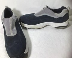 Women’s Golf Mocs Navy/Gray Suede Slipon Golf Shoes Size 9