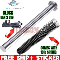 L2D COMBAT FLUTED STAINLESS GUIDE ROD Assembly V2 for GL0CK 19 Gen 3 18LB Spring