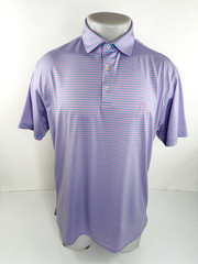 RHOBACK – Striped Embroidered M Polo Golf Shirt