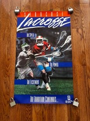 RARE VINTAGE SYRACUSE MEN’S LACROSSE PROMO POSTER 1989-1990 ORANGEMEN GAIT BROS