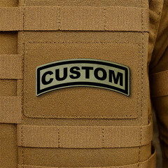 Custom Text Rocker Tab Morale Patch 1″x2.6″ Hook & Loop Funny Tactical
