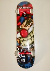 PUNISHER Skateboard featuring JESTER & 8-BALL ~ Very Good
