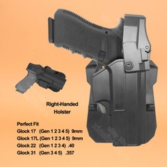 G17 Police Duty Holster Fits Glock 17 17L 17M 17C 17 Pro 22 31 Gen3-5 Level 3