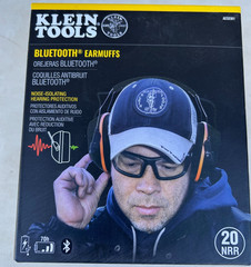 Klein Tools AESEM1 Bluetooth Earmuffs, NRR 20dB, 70-Hour Runtime New Sealed Box