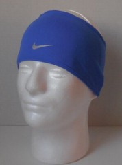 Nike Dri Fit Swoosh Headband 2.0 Adult Unisex Medium Blue/Silver