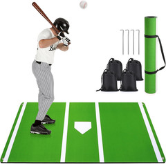 10 X 3.8 FT Baseball Hitting Mat, Baseball & Softball Batting Mats with Home Pla