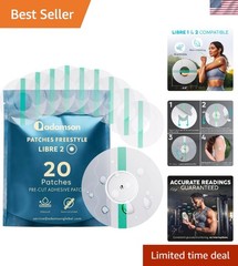 Transparent Freestyle Libre 2 Covers – Non-Irritating and Easy to Apply, 20 Pack