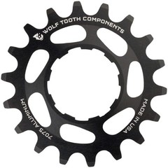 Wolf Tooth Single Speed Aluminum Cog – 20t Compatible 3/32″ Chains BLK